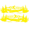 2 PCS/Set D-957 Mountains Pattern Car Modified Decorative Sticker(Yellow)