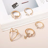 5pcs/set Cross Triangle Heart Hollow Butterfly Knuckle Ring(SKU5217)