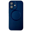 For iPhone 12 Metallic Paint CD Texture MagSafe TPU Phone Case(Dark Blue)