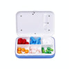 Regular Reminder Compartment Electronic Pill Box 6 Grid Electronic Version Mini Sealed Pill Box(Blue)