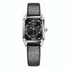 OCHSTIN 7008C Parangon Series Fashion Casual Leather Strap Quartz Watch(Silver+Black)