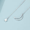 Stars Moon S925 Sterling Silver Necklace