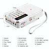 L-938  MP3 Audio Player FM Radio Support  SD MMC Card AUX-IN Earphone-out(Red)