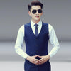Men Vest Slim Korean Work Clothes Suit Vest Groomsmen Professional Wear Men Vest, Size: XXXXL(Black)