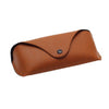 Portable Glasses Case Compression Litchi Texture Sunglasses Case(Brown)