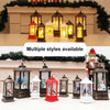 Christmas Flame Lantern Christmas Decoration LED Luminous Ornament Candlestick Lamp, Size: Large 77 x 77 x 195mm( White Elk)