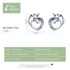 Silver Stud Earrings Silver Earrings Colored Zircon Silver Stud Earrings
