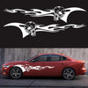 2 PCS/Set D-964 Skull Flame Pattern Car Modified Decorative Sticker(White)