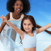 Seamless Girls Underwear Small Undershirt Summer Thin Bra, Size: 75/F(Light Blue)