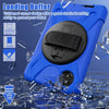 For Xiaomi Redmi Pad SE 8.7 Rotatable Holder Silicone Hybrid PC Tablet Case with Shoulder Strap(Blue)