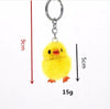 2 PCS Duckling Pendant Water Mink Chick Keychain Real Hair Pendant Bag Accessories Small Jewelry(Mink Hair)
