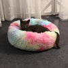 Plush Pet Bed, 50cm Light Blue, Deep Sleep, Cats & Small Dogs