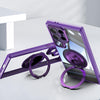For Samsung Galaxy S25 Ultra 5G 360 Holder MagSafe Acrylic Hybrid TPU Phone Case(Purple)
