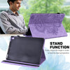 For Samsung Galaxy Tab A8 10.5 2021 Peacock Embossed Pattern Leather Tablet Case(Purple)