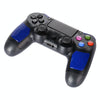 Wireless Bluetooth Diamond Texture Shock Touch Plate Game Handle Controller with Smart Indicator for Sony PS4(Blue)