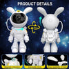 G001 Space Rabbit Starry Sky Projection Lamp Bluetooth Speaker 2 in 1 Laser Light(White)