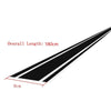Car Hood Stickers Modified Racing Striped Ethylene Body Sticker(White)