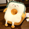 Students Double-sided Napping Pillow Office Nap Artifact Girls Sleeping Pillow, Style: L Toast Closed Eyes