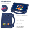 For Samsung Galaxy Tab A9 Handle Kickstand Children EVA Shockproof Tablet Case(Navy Blue)