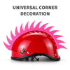 2 PCS BSDDP Motorcycle Helmet Decorative Cockscomb Silicone Sticker(Red)