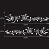 2 PCS/Set D-378 Flower Totem Pattern Car Modified Decorative Sticker(White)