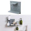 Plastic Board Living Room Bathroom Kitchen Wall Decoration Storage Shelf(Grey)