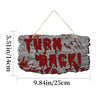Halloween Door Sign Haunted House Horror Atmosphere Decoration, Style: Turn Back Imitation Wood Grain