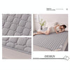 Soft And Breathable Soybean Cotton Thickened Non-Slip Mattress Pad, Size: 150x190cm(Square-Khaki)