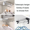 Y01B Plastic Head 12 inches Wardrobe Hardware Push-Pull Hanging Rod Clothes Rail