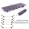 Outdoor Folding Camping Mat Single Bed Portable Aluminium Alloy Sleeping Bed, Size: 180x61x14cm (Blue)