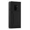 For Samsung Galaxy S9+ Strong Magnetism Liquid Feel Horizontal Flip Leather Case with Holder & Card Slots & Wallet(Black)