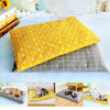 Large Yellow Plush Fleece Dog & Cat Bed - Warm Winter Pet Mat