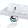 S925 Sterling Silver Small Cable Car Pendant DIY Bracelet Necklace Accessories