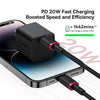 Baseus Dura Series USB-C / Type-C to 8 Pin 20W Fast Charging Cable, Length:1m(Red Black)