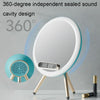 Q6 Smart Clock Display Bluetooth Speaker Fill Light Makeup Mirror with Wireless Charger(Blue)