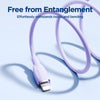 JOYROOM SA29-AL3 3A USB to 8 Pin Liquid Silicone Fast Charging Data Cable, Length: 1.2m(Purple)