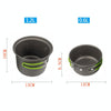 Outdoor Camping Portable Cookware 1-2 People Tableware Combo Set(Green)