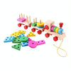 Wooden Train Shape Building Blocks Toy Baby Early Learning Training Toy