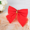 12 PCS Flocked Bow Christmas Tree Decoration(red)