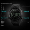 SKMEI 1301 Multifunction 50m Waterproof Sports Bluetooth Smart Watch, Compatible with Android & iOS System(Black)