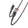 Yesido CA165L 27W USB + USB-C / Type-C to 8 Pin 2 in 1 Fast Charging Data Cable, Length:1.2m(Black)