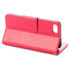 For  iPhone 8 & 7  Pressed Flowers Horizontal Flip Leather Case with Holder & Card Slots & Wallet(Magenta)