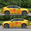 2 PCS/Set D-545 Rose Pattern Car Modified Decorative Sticker(Red)