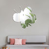 Acrylic Butterfly Stereo Wall Stickers Bedroom Living Room Background Wall Decoration Soft Mirror(Silver)