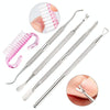 Stainless Steel Double Head Dead Skin Scissors Set, Specification: Set D