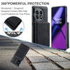 For OnePuls 11 JEEHOOD Magnetic Zipper Horizontal Flip Phone Leather Case(Black)