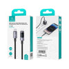 USAMS US-SJ672 Type-C To 8 Pin 30W Fast Charge Digital Display Data Cable, Length: 1.2m(Black)