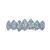Halloween Vampire 8 Zircon Hip Hop Braces, Colour: Platinum Lower Teeth