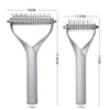 Double-Sided Pet Comb, Silver, Large - Cat & Dog Grooming