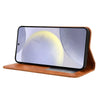 For Samsung Galaxy S25+ 5G Magnetic Buckle Retro Texture Leather Phone Case(Brown)